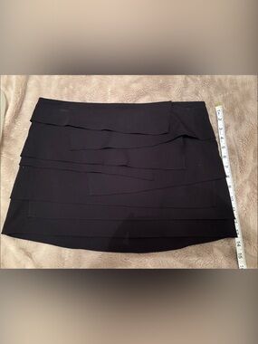 bebe Black Layered Mini Skirt